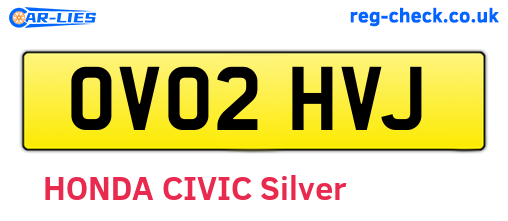 OV02HVJ are the vehicle registration plates.