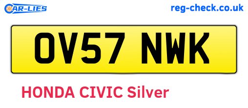 OV57NWK are the vehicle registration plates.