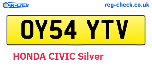 OY54YTV are the vehicle registration plates.