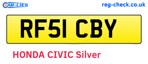 RF51CBY are the vehicle registration plates.