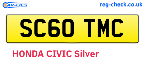 SC60TMC are the vehicle registration plates.
