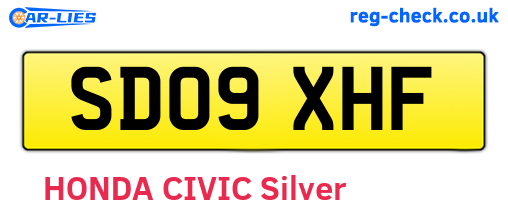 SD09XHF are the vehicle registration plates.