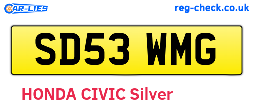 SD53WMG are the vehicle registration plates.