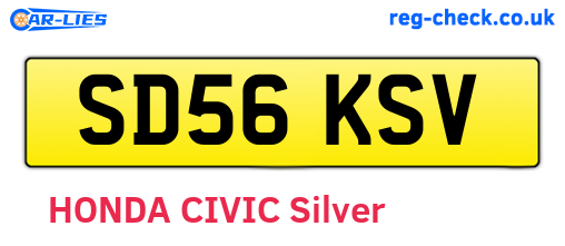 SD56KSV are the vehicle registration plates.