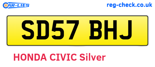 SD57BHJ are the vehicle registration plates.