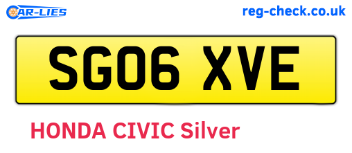 SG06XVE are the vehicle registration plates.