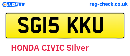 SG15KKU are the vehicle registration plates.