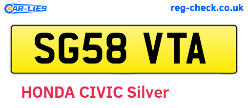 SG58VTA are the vehicle registration plates.