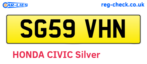 SG59VHN are the vehicle registration plates.