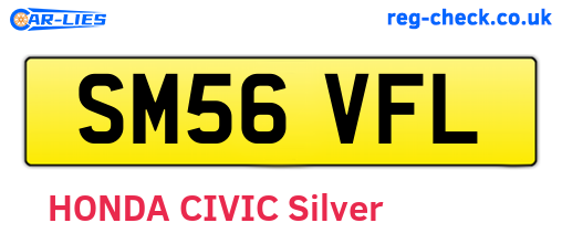 SM56VFL are the vehicle registration plates.