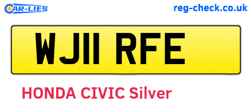 WJ11RFE are the vehicle registration plates.
