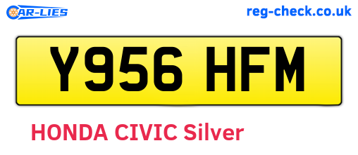 Y956HFM are the vehicle registration plates.