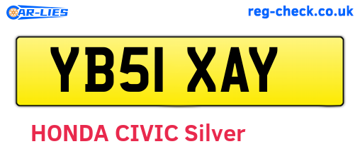 YB51XAY are the vehicle registration plates.