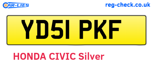 YD51PKF are the vehicle registration plates.