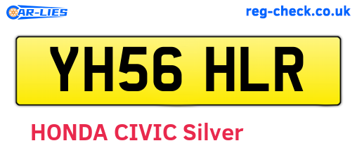 YH56HLR are the vehicle registration plates.