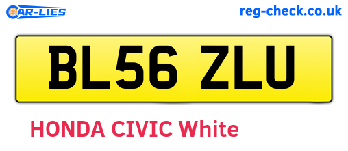 BL56ZLU are the vehicle registration plates.