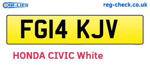 FG14KJV are the vehicle registration plates.