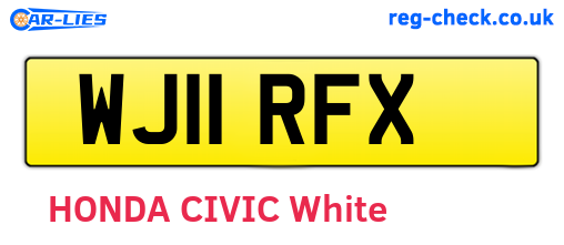 WJ11RFX are the vehicle registration plates.