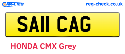 SA11CAG are the vehicle registration plates.