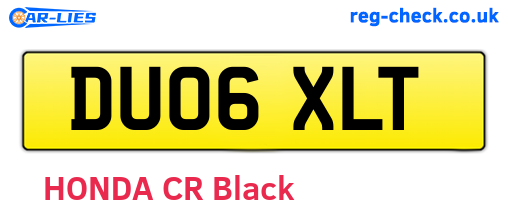 DU06XLT are the vehicle registration plates.