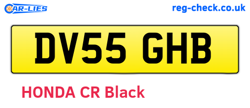 DV55GHB are the vehicle registration plates.