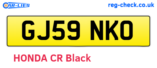 GJ59NKO are the vehicle registration plates.