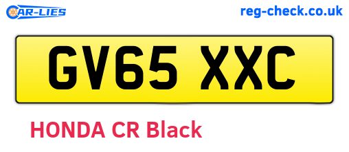GV65XXC are the vehicle registration plates.