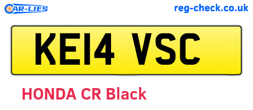 KE14VSC are the vehicle registration plates.