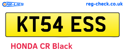KT54ESS are the vehicle registration plates.