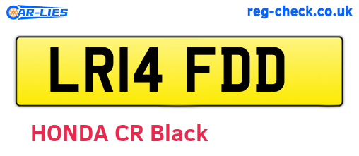 LR14FDD are the vehicle registration plates.