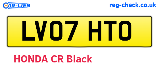 LV07HTO are the vehicle registration plates.