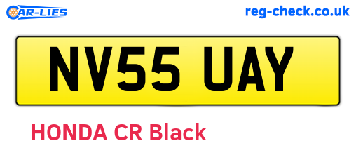 NV55UAY are the vehicle registration plates.