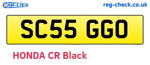 SC55GGO are the vehicle registration plates.
