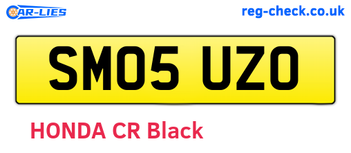 SM05UZO are the vehicle registration plates.