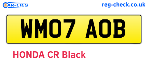 WM07AOB are the vehicle registration plates.