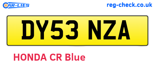 DY53NZA are the vehicle registration plates.