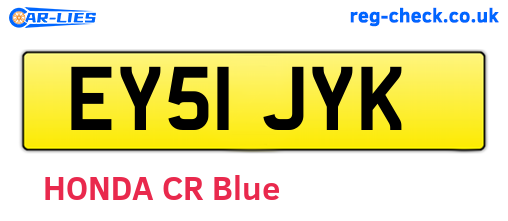EY51JYK are the vehicle registration plates.