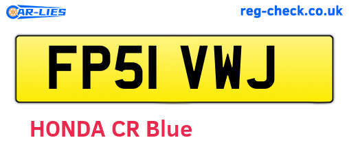 FP51VWJ are the vehicle registration plates.
