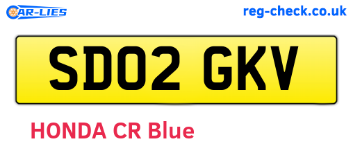 SD02GKV are the vehicle registration plates.