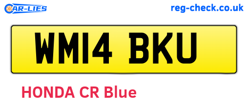 WM14BKU are the vehicle registration plates.