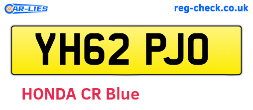YH62PJO are the vehicle registration plates.