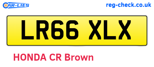 LR66XLX are the vehicle registration plates.