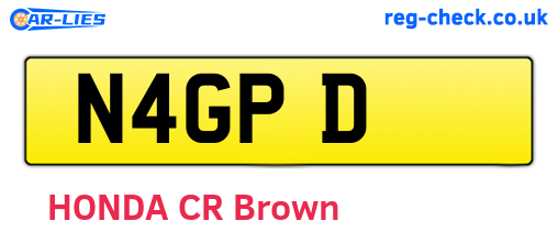 N4GPD are the vehicle registration plates.