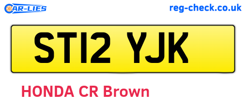 ST12YJK are the vehicle registration plates.