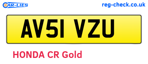 AV51VZU are the vehicle registration plates.