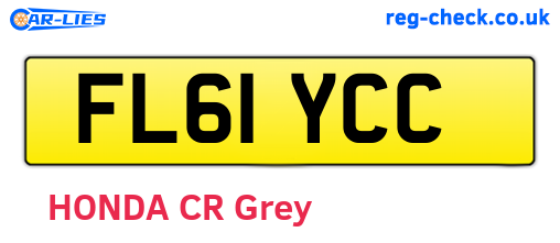 FL61YCC are the vehicle registration plates.