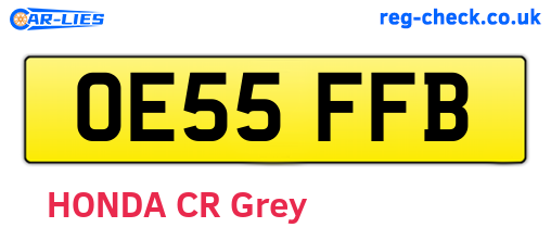 OE55FFB are the vehicle registration plates.