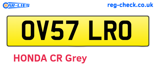 OV57LRO are the vehicle registration plates.