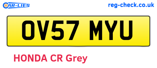 OV57MYU are the vehicle registration plates.