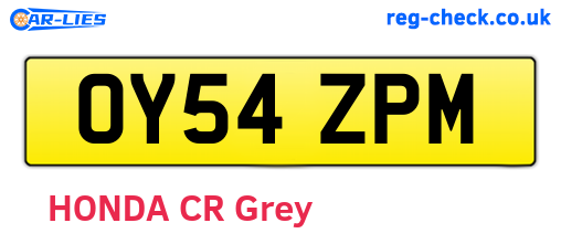OY54ZPM are the vehicle registration plates.
